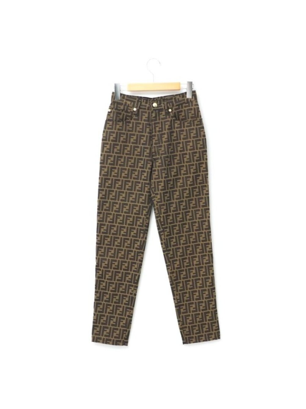 Fendi Vintage Pants Size I40 D34 Inch26 Jeans FF Double F Zucca High